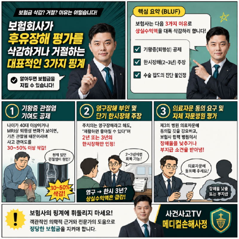 보험회사가 후유장해 평가를 삭감하거나 거절하는 대표적인 3가지 핑계.png